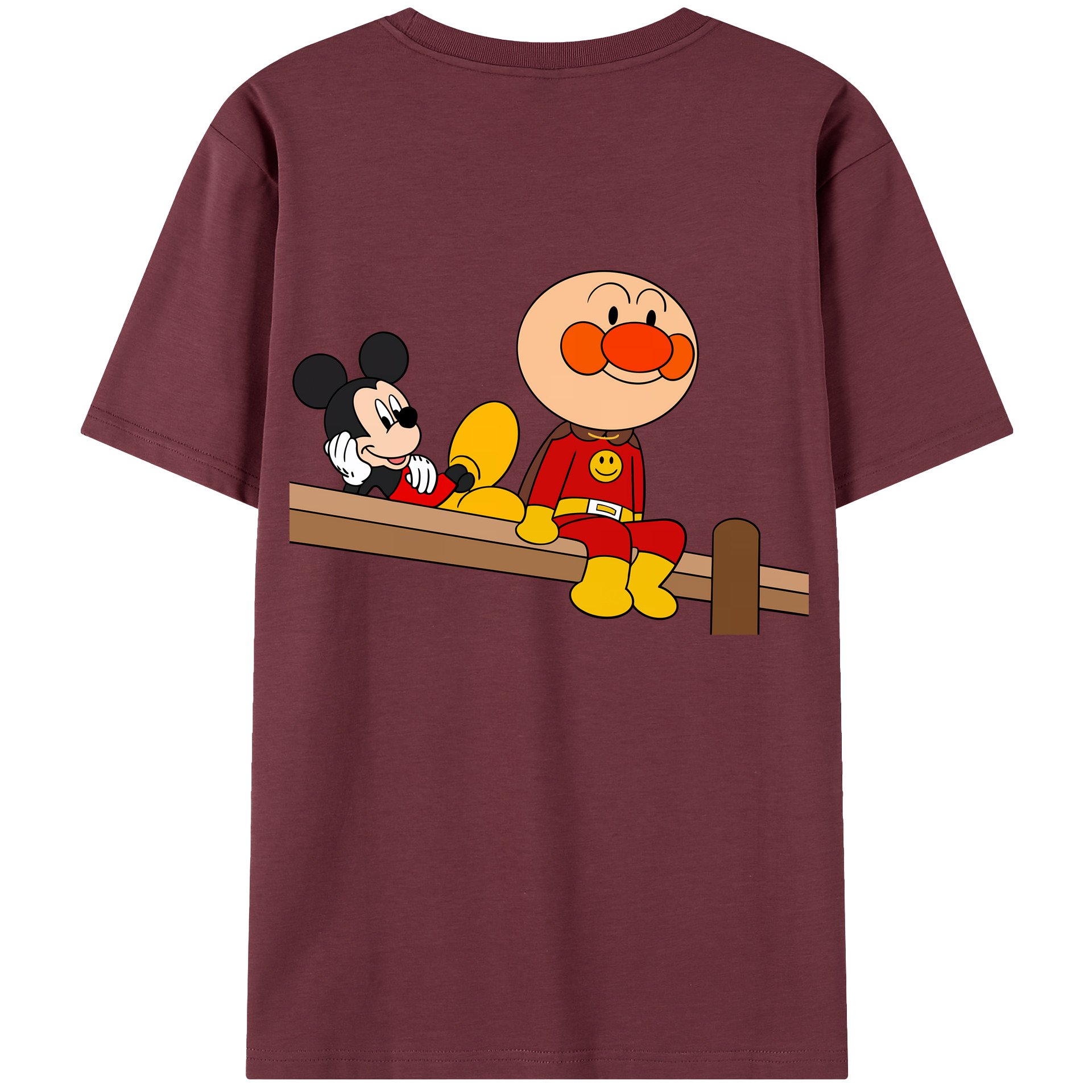 （画像用） アンパンマン Anpanman 綿100％半袖Tシャツ（背面プリント）